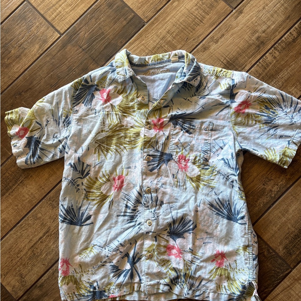 Caribbean Light Blue Tropical Shirt